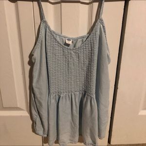 light blue loose tank top